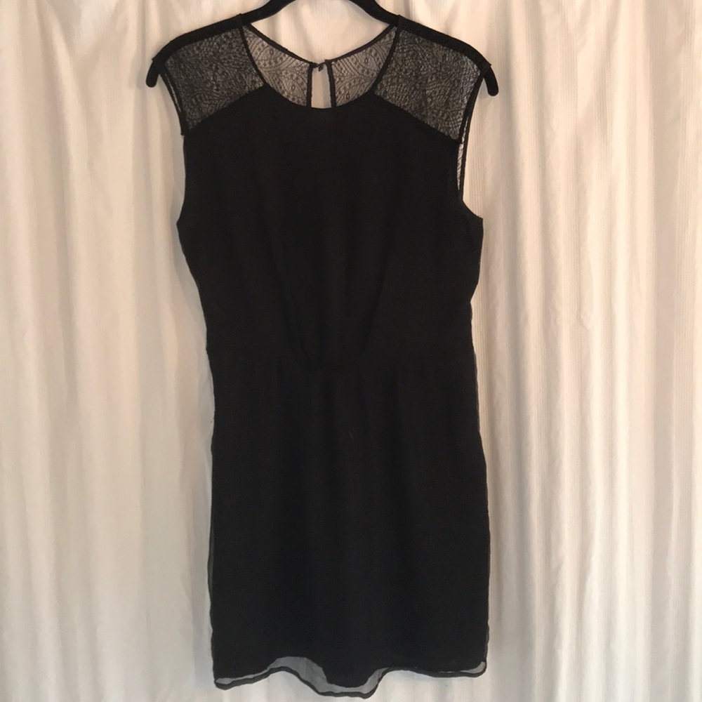 Twelfth Street black size S silk dress with lace